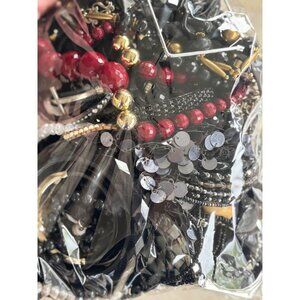Mixed Wearable Jewelry Lot 2lbs 11oz With Bracelets Necklaces & Earrings In Gold